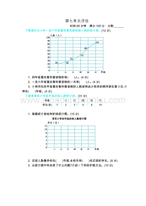 冀教版五年級下冊數學第七單元測試卷B