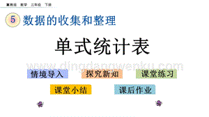 冀教版小學(xué)數(shù)學(xué)三年級(jí)下冊(cè) 5.1 單式統(tǒng)計(jì)表 課件