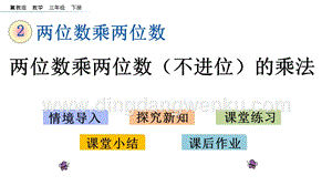 冀教版小學(xué)數(shù)學(xué)三年級(jí)下冊2.1兩位數(shù)乘兩位數(shù)（不進(jìn)位）的乘法課件