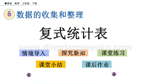 冀教版小學數學三年級下冊5.2復式統計表課件