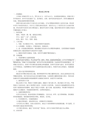 班主任-工作計(jì)劃9