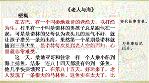 部編人教版小學語文六年級下冊 范文2：《老人與海》梗概 課件
