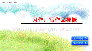 部編人教版小學語文六年級下冊習作：寫作品梗概課件