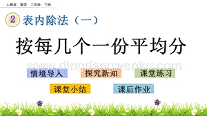 人教版二年級下冊數學2.3按每幾個一份平均分PPT課件