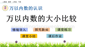 人教版二年級下冊數學 7.10 萬以內數的大小比較 PPT課件