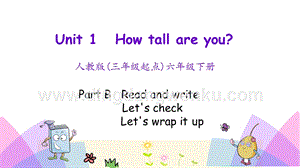 人教版PEP六年級下冊英語Unit 1 Part B 第三課時 PPT課件