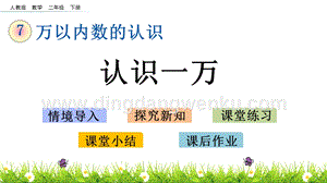 人教版二年級下冊數學 7.5 認識一萬 PPT課件