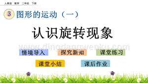 人教版二年級(jí)下冊(cè)數(shù)學(xué)3.3認(rèn)識(shí)旋轉(zhuǎn)現(xiàn)象PPT課件