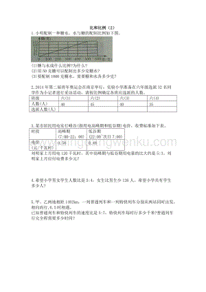 西師大版六年級下冊數(shù)學(xué)總復(fù)習(xí)1.12 比和比例（2） 同步練習(xí)題.docx