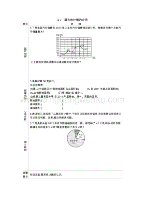 西師大版六年級下冊數學第四單元4.2扇形統計圖的應用導學案.docx