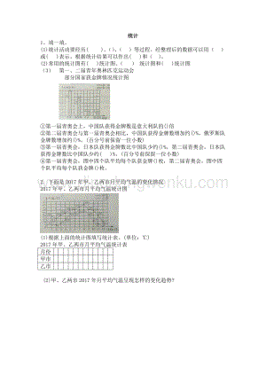 西師大版六年級下冊數學總復習3.1統計同步練習題.docx