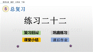 西師大版六年級(jí)下冊(cè)總復(fù)習(xí)2.5練習(xí)二十二ppt課件.pptx
