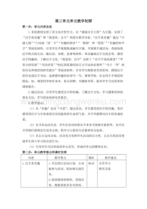 人教部編版五年級下冊語文第三單元教學建議、要點和課時安排.docx
