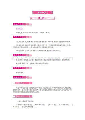 人教版小學(xué)數(shù)學(xué)四年級下冊第四單元整理與復(fù)習(xí)教案