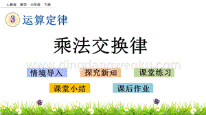人教版小學數(shù)學四年級下冊第三單元3.7乘法結(jié)合律PPT課件