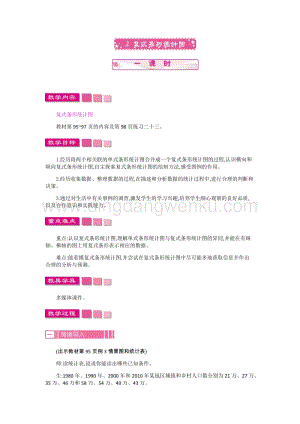 人教版小學數學四年級下冊第八單元2.復式條形統計圖教案