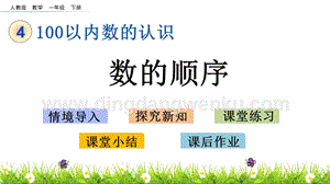 人教版小學數學一年級下冊 4.4 數的順序 PPT課件