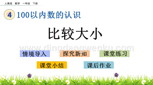 人教版小學數學一年級下冊4.5比較大小PPT課件
