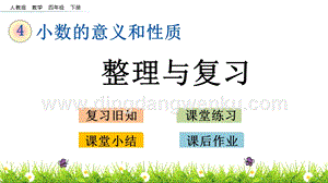 人教版小學(xué)數(shù)學(xué)四年級下冊第四單元4.19整理與復(fù)習(xí)PPT課件