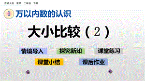 西師大版二年級下冊數(shù)學第一單元 1.9 大小比較（2） PPT課件