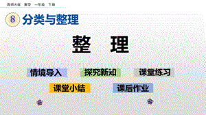 西師大版一年級下冊數(shù)學(xué)第八單元8.2整理PPT課件