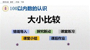 西師大版一年級下冊數學第一單元1.8大小比較PPT課件