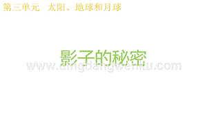 2020版教科版三年級下冊科學3.3影子的秘密 教學課件.pptx