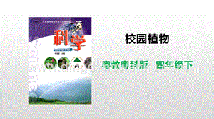 粵教版四年級下冊科學(xué)校園植物課件PPT課件.pptx