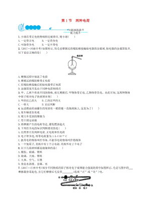 九年級物理全冊15.1兩種電荷課后習題新版新人教版.doc