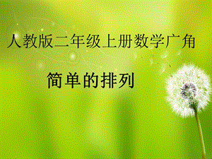 人教版二年級(jí)上冊(cè)數(shù)學(xué)【課件】簡(jiǎn)單的排列.ppt