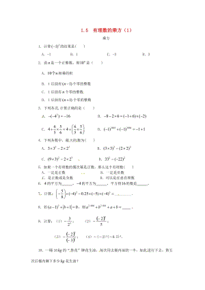 人教版七年級數(shù)學上冊第一章有理數(shù)1.5有理數(shù)的乘方1.5.1有理數(shù)的乘方課時練.doc