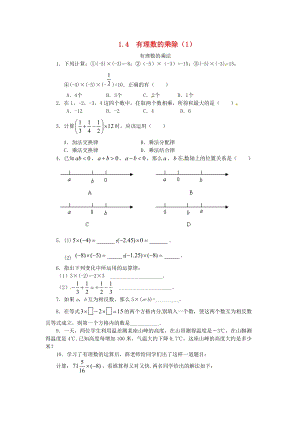 人教版七年級數(shù)學上冊第一章有理數(shù)1.4有理數(shù)的乘除法1.4.1有理數(shù)的乘法課時練.doc
