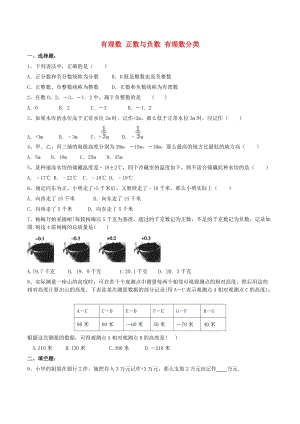 人教版七年級(jí)數(shù)學(xué)上冊(cè)有理數(shù)正數(shù)與負(fù)數(shù)有理數(shù)分類課后作業(yè).doc