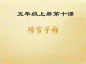 湘藝版五年級上冊音樂10演唱踏雪尋梅公開課課件（安徽胡老師市級優課）.ppt