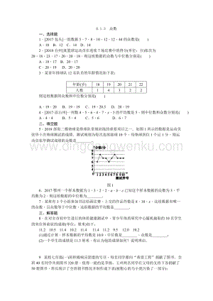 湘教版七年級(jí)下冊(cè)數(shù)學(xué)同步練習(xí)題6.1.3眾數(shù).docx