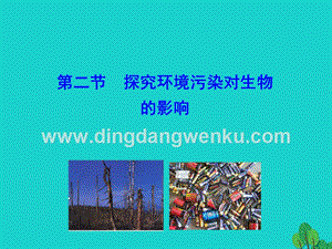 人教版七年級下冊生物4.7.2探究環境污染對生物的影響課件.ppt