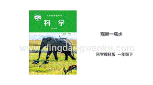 教科版一年級下冊科學1.5觀察一瓶水課件.ppt