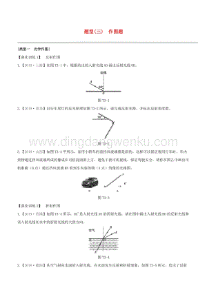 2020版中考物理奪分復(fù)習題型03作圖題試題附答案.docx