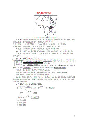 人教版七年級地理下冊8.3撒哈拉以南非洲知識點歸納.doc