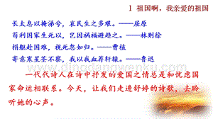 部編版九年級下冊語文1 祖國啊我親愛的祖國 教學課件.pptx