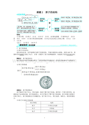 人教版九年級上冊化學例題精講：第3單元 課題2原子的結構.doc