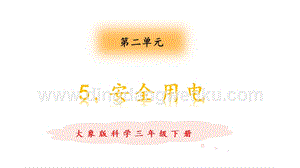 大象版三年級下冊科學2.5安全用電教學課件.pptx