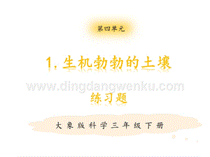 大象版三年級下冊科學4.1生機勃勃的土壤 練習題（含答案）.pptx