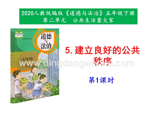 部編版五年級下冊道德與法治5《建立良好的公共秩序》第1課時課件.pptx