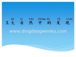 湘科版一年級下冊科學2.3大自然中的發現課件.ppt