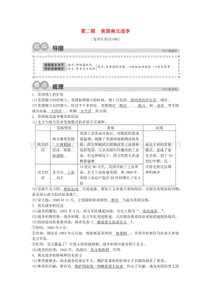人教版八年級下冊歷史與社會7.3資本主義的擴(kuò)展第二框美國南北戰(zhàn)爭同步練習(xí)含解析.doc