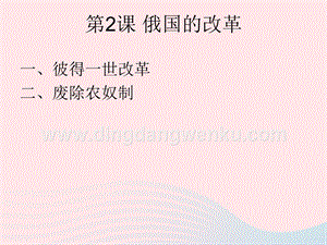 人教版九年級下冊歷史第一單元殖民地人民的反抗與資本主義制度的擴展第2課俄國的改革課件2.ppt