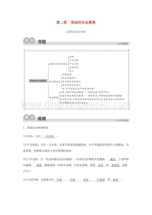 人教版七年級下冊歷史與社會第一課原始先民的家園第二框原始的農業(yè)聚落同步測試含解析.docx