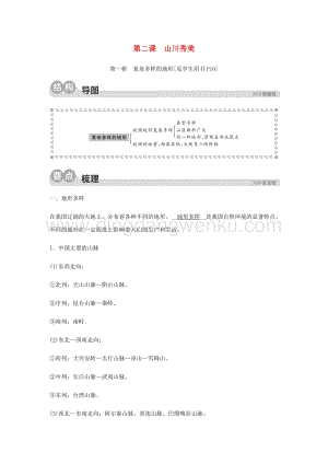 人教版七年級下冊歷史與社會第二課山川秀美第一框復雜多樣的地形同步測試含解析.docx