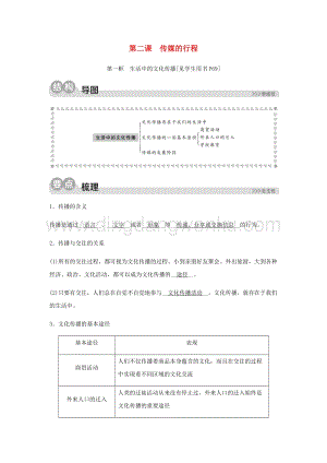 人教版七年級下冊歷史與社會第二課傳媒的行程第一框生活中的文化傳播同步測試含解析.docx
